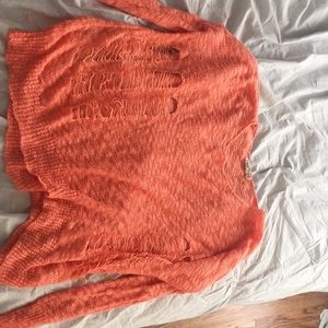 Coral long sleeve sweater